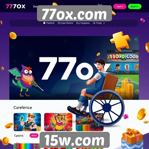 Acessibilidade e design do site de jogos 77ox.com